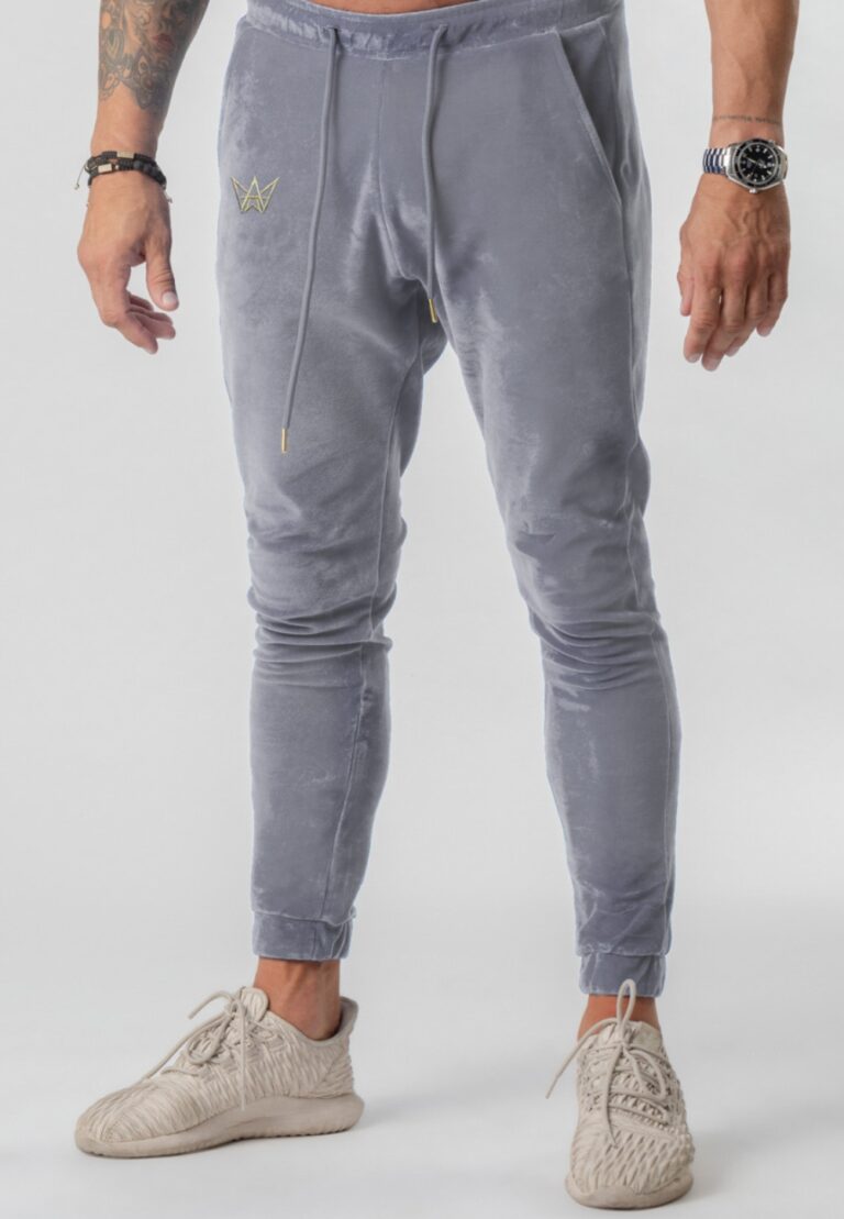 Samtgraue Jogginghose