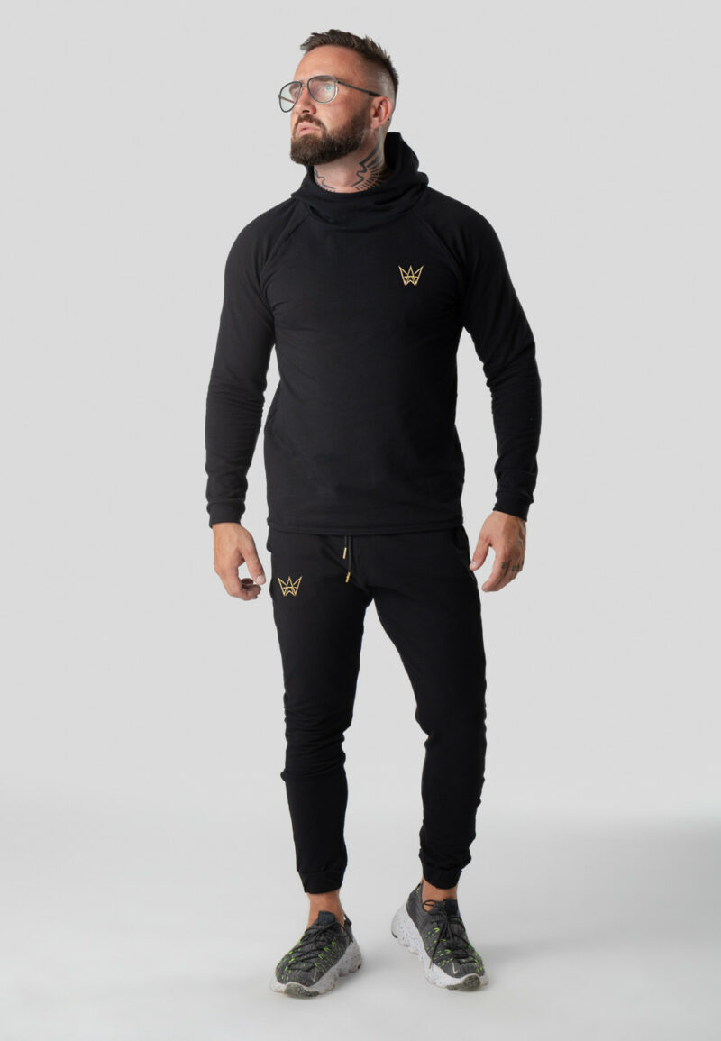 Urban Motion Trainingsanzug-Set mit Kapuzenpullover und Hose – Schwarz