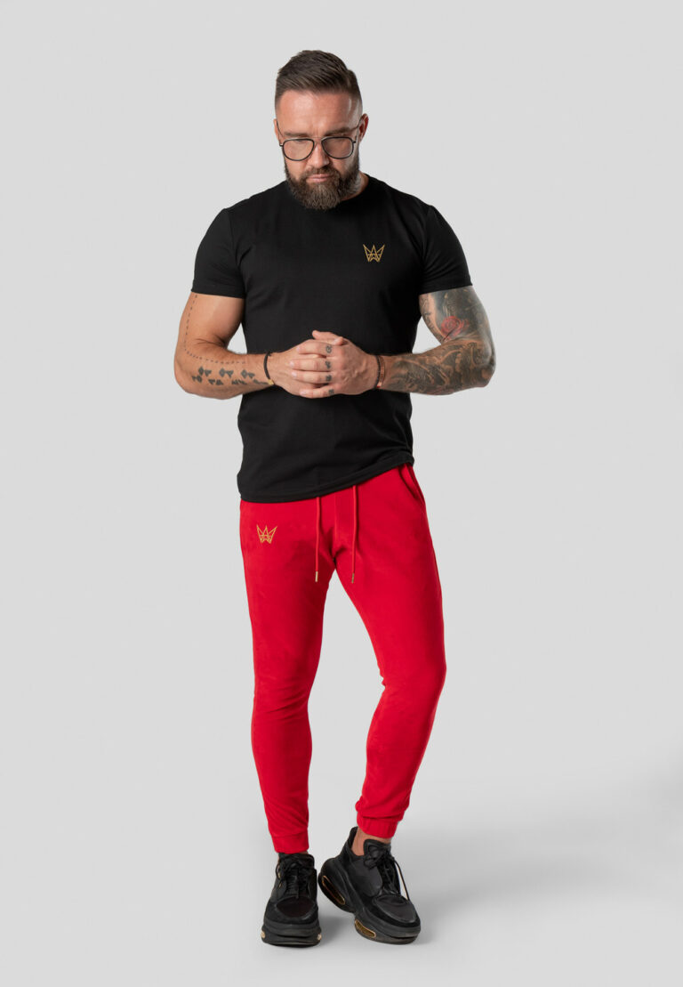 Paco Slim Fit Kurzes T-Shirt 200g Schwarz – Goldene Krone