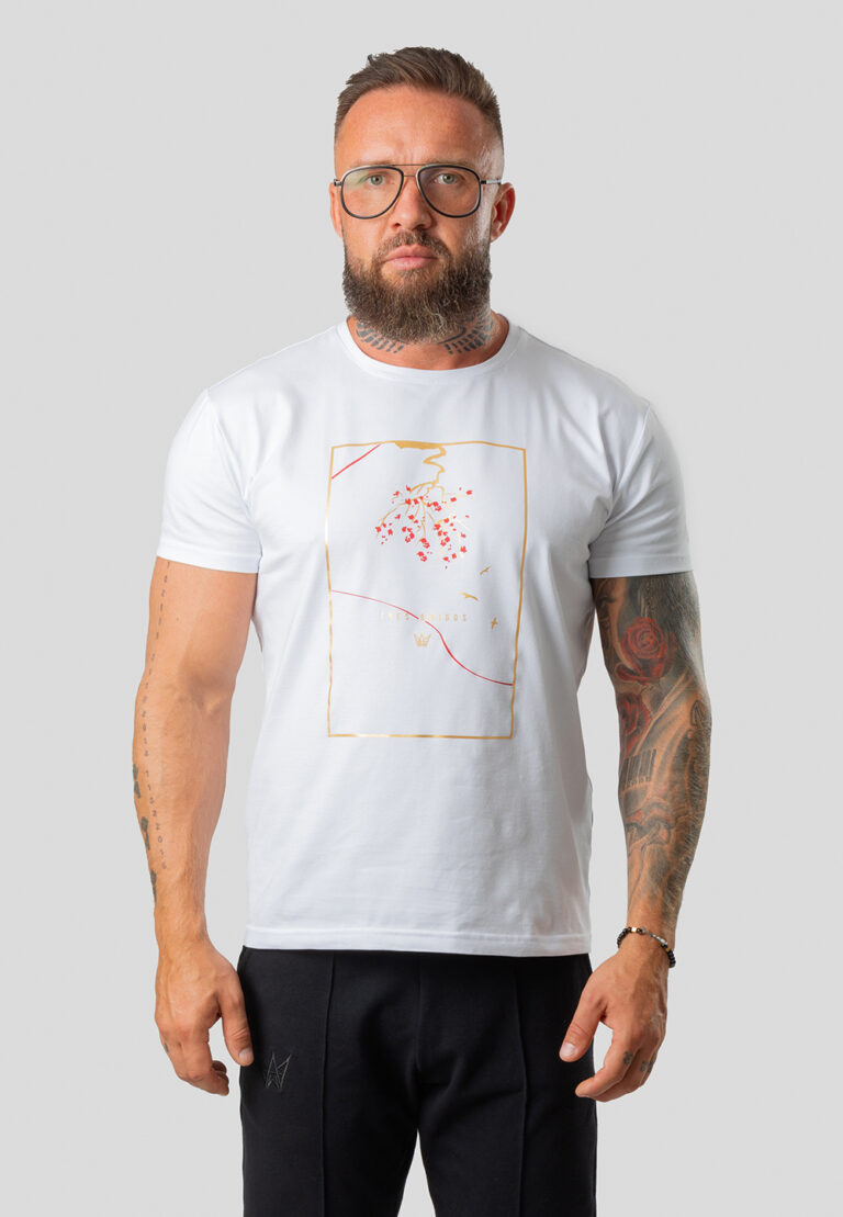 Paco Slim Fit 200g Japan Kurzes T-Shirt – Weiß