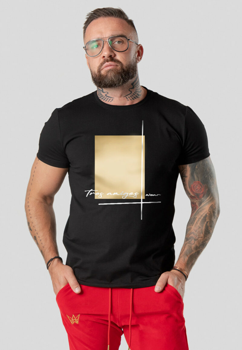 Paco Slim Fit 200g Art Kurzes T-Shirt - Schwarz