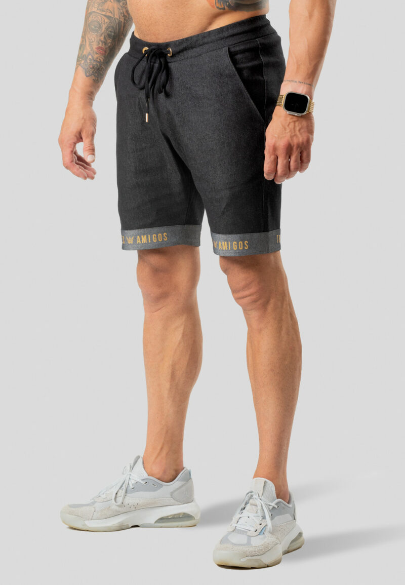 Jeansshorts mit Lycra - Schwarz