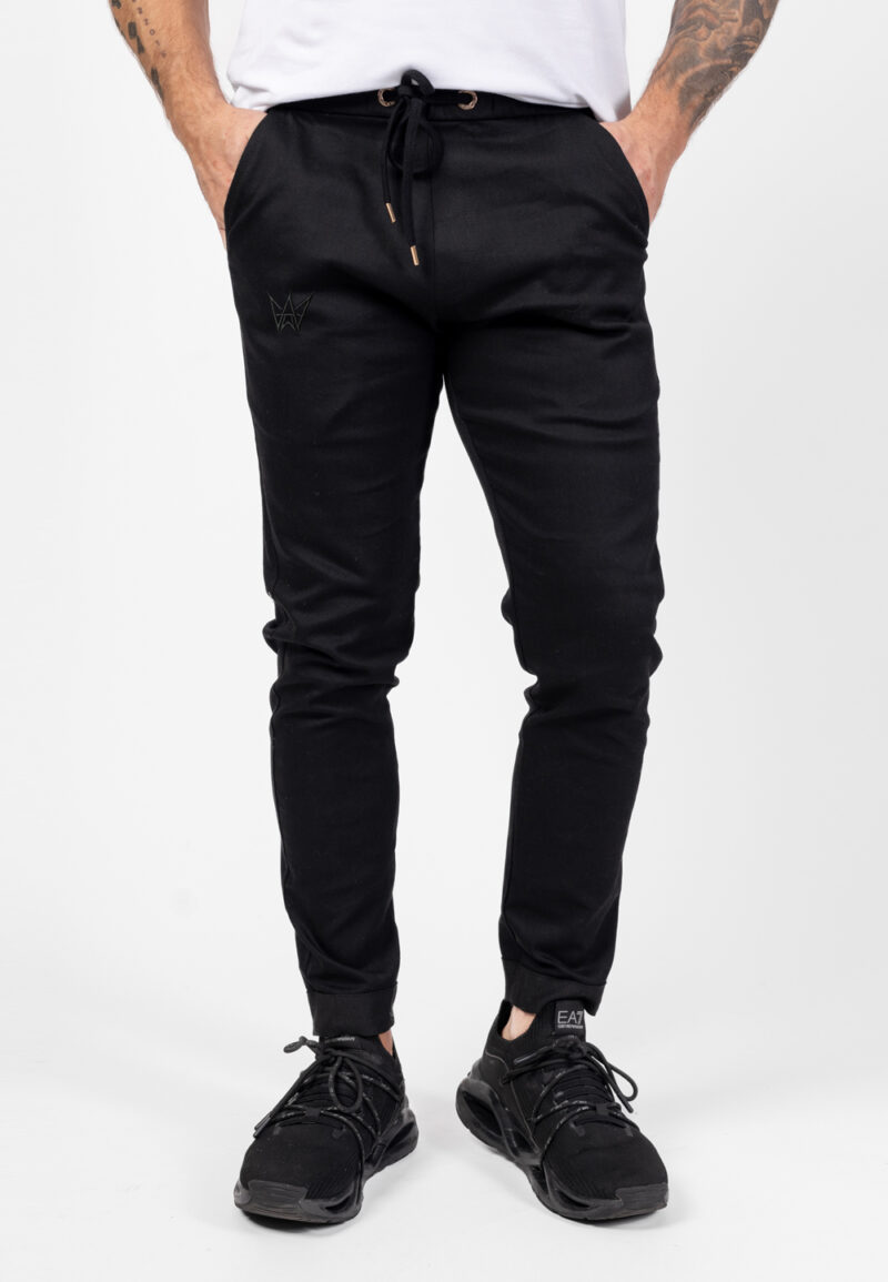 Lässige Jeanshose mit elastischem Bund - Schwarz