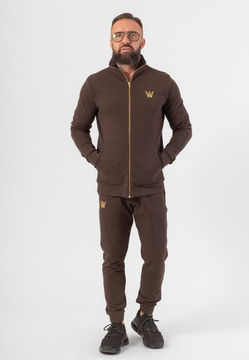 Set aus Rollkragenpullover mit Reißverschluss und Hose Urban Motion Chocolate