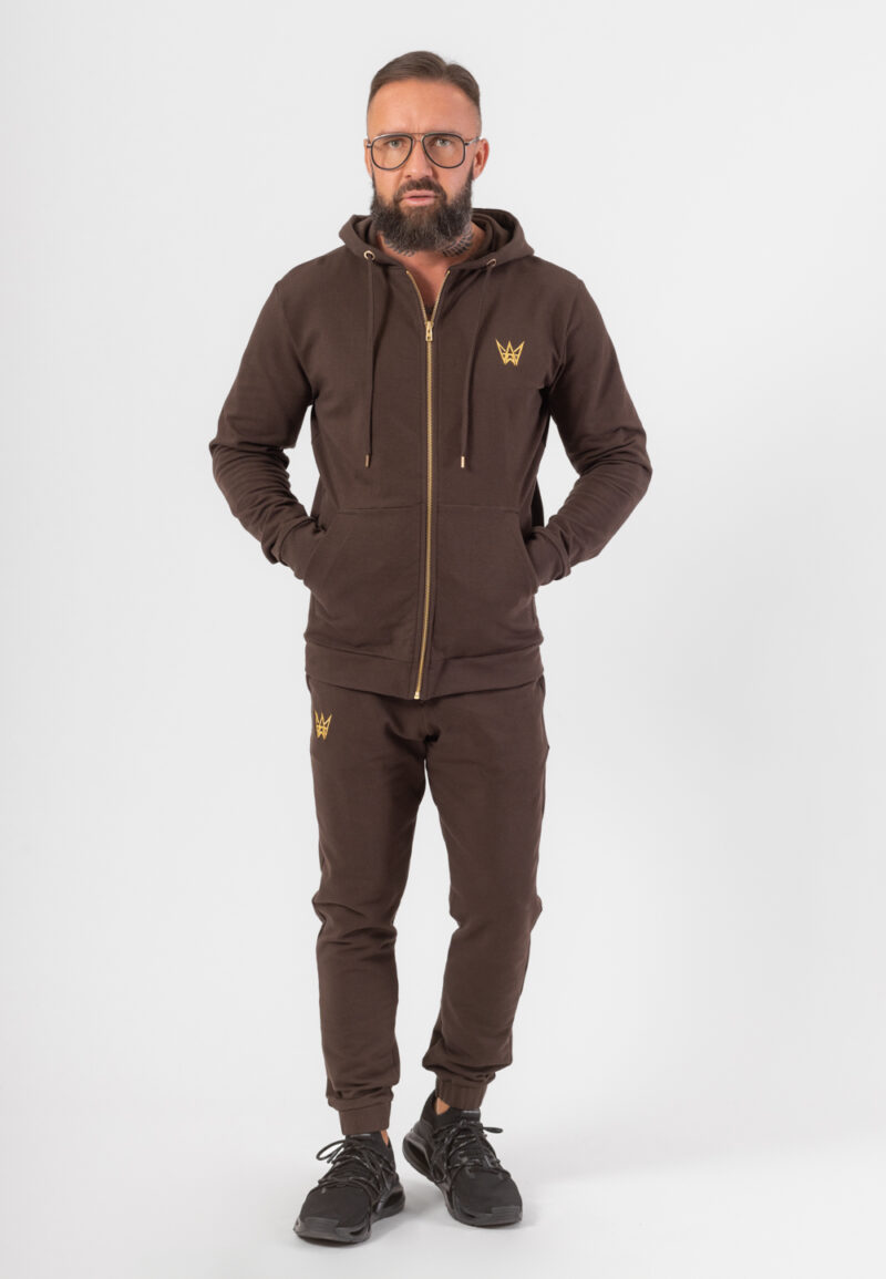 Urban Motion Trainingsanzug-Set Kapuzenpullover und Hose Schokolade