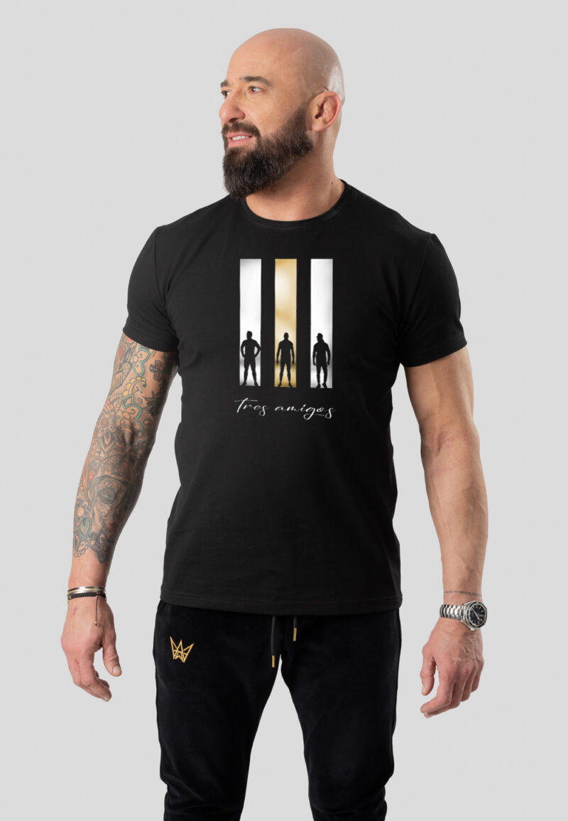 Paco Slim Fit Kurzes T-Shirt 200g 3 Amigos - Schwarz