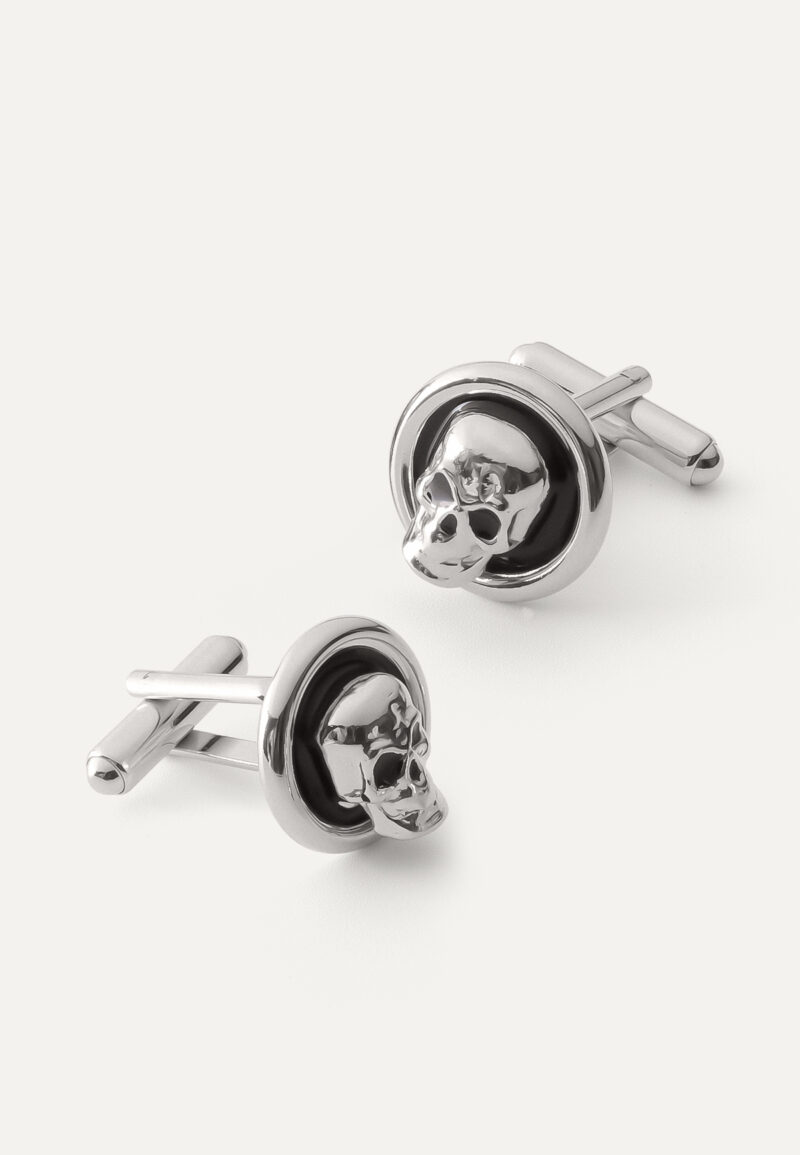 Silberne Manschettenknöpfe – Totenkopf